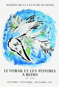 Chagall, Marc - 1969 - Maison de la Culture de Reims (Le vitrail et les peintres à Reims - Lange sur fond bleu)