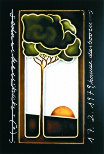 Darboven, Hanne - 1979 - (Jugendstil-Kachel / gedankenstrich + (e))