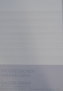 Girke, Raimund - 1970 - Galerie Ernst