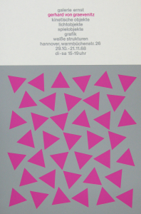 Graevenitz, Gerhard von - 1968 - Galerie Ernst