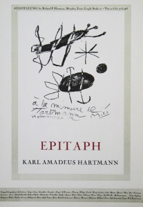Miró, Joan - 1965 -  Galerie Hartmann (Epitaph)