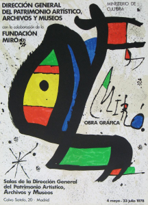 Miró, Joan - 1978 - Salas de la Direccíon General del Patrimonio Artístico Madrid (Obra Gráfica)