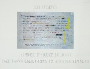 Arakawa, Shusaku - 1973 - Daytons Gallery Minneapolis