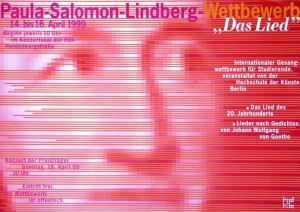 Timmler, Alice - 1999 - Hochschule der Künste Berlin (Paula-Lindberg-Salomon-Wettbewerb Das Lied / Das Lied des 20.Jahrhunderts / Lieder nach Gedichten von Johann Wolfgang von Goethe)