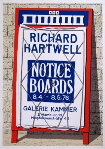 Hartwell, Richard - 1976 - Galerie Kammer Hamburg (Notice Boards)