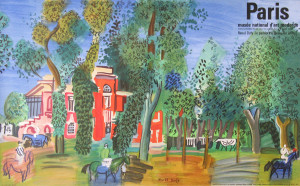 Dufy, Raoul - 1962  - Commissariat Général au Tourisme (Musée dArt Moderne Paris - le paddock à Deauville)