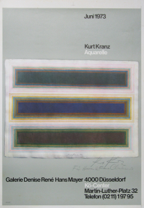 Kranz, Kurt - 1973 - Galerie Denise René und Hans Mayer Düsseldorf (Aquarelle)