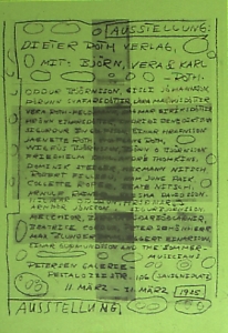 Roth, Dieter - 1985 - Petersen Galerie Berlin (mit Björn)
