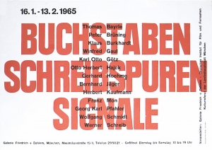 Bayrle, Thomas - 1965 - Galerie Friedrich & Dahlem München (Buchstaben - Schreibspuren - Signale)