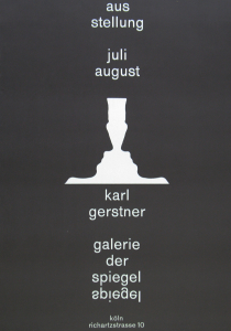 Gerstner, Karl - 1963 - Galerie Der Spiegel Köln