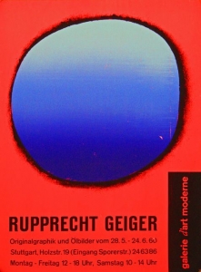 Geiger, Rupprecht - 1960 - Galerie dart moderne Stuttgart
