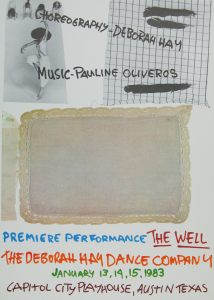 Rauschenberg, Robert - 1983 -  Capitol City Playhouse Austin Texas (The Deborah Hay Dance Company)