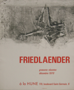 Friedlaender, Johnny - 1970 - La Hune Paris