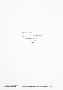 Ono, Yoko - 2012 - Moderna Museet (Shadow Piece)