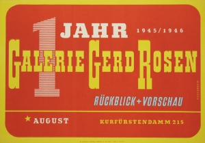 Tillessen, Kurt - 1946 - 1 Jahr Galerie Gerd Rosen