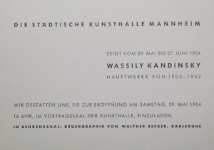 Kandinsky, Wassily - 1954 - Städtische Kunsthalle Mannheim