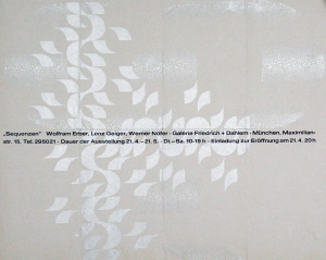 Erber, Wolfram - 1965 - Galerie Friedrich + Dahlem München