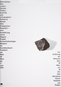 Loesch, Uwe - 1995 - Museum für Kunsthandwerk Frankfurt (Plakatsatz: Handzeichen - Anzeichen - Mahnzeichen - Schriftzeichen - Sternzeichen)