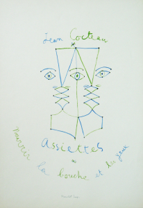 Cocteau, Jean - 1957 - Assiettes - Nourrir la bouche et les yeux