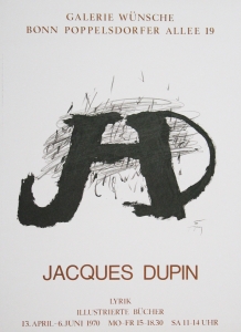 Tápies, Antoni - 1970 - Galerie Wünsche Bonn  (Jacques Dupin)