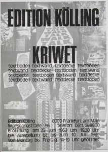 Kriwet, Ferdinand - 1969 - Edition Kölling Frankfurt