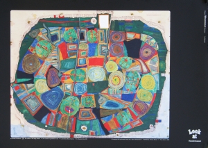 Hundertwasser, Friedensreich - 1979 - Galerie Thomas München  (Look at - Der Garten der glücklichen Toten)