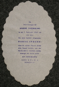 Spoerri, Daniel - 1968 - art intermedia (Vernissage für André Thomkins)