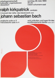 Breker, Walter - 1964 - Arbeitsgemeinschaft kultureller Organisationen (Ralph Kirkpatrick / Johann Sebastian Bach)