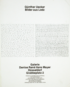Uecker, Günther - 1975 -  Galerie Denise René Hans Mayer Düsseldorf  (Einladungen)