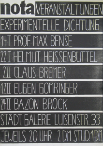Graevenitz, Gerhard von - 1959 - nota - Studentische Zeitschrift für Bildende Kunst und Dichtung