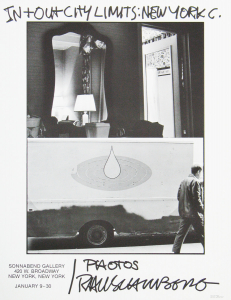 Rauschenberg, Robert - 1982 - Sonnabend Gallery New York (In + Out City Limits: New York)