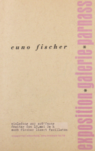Fischer, Cuno - 1951 -  Galerie Parnass Wuppertal (Einladung)