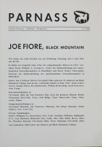 Fiore, Joseph - 1955 -  Galerie Parnass Wuppertal (Einladung)