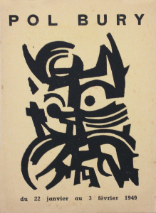 Bury, Pol - 1949 - Maison des Loisirs  La Louvière (Invitation)