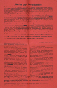 Laszlo, Carl - 1958 - Panderma Basel (Manifest gegen den Avantgardismus)