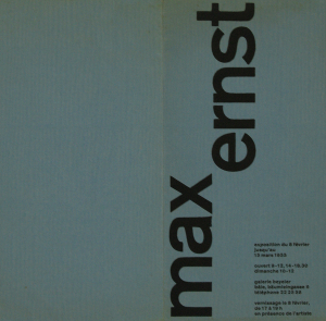 Ernst, Max - 1955 - Galerie Beyeler Basel (invitation)