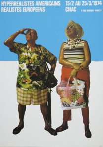 Hanson, Duane - 1978 - Centre national dart contemporain Paris (Hyperréalistes Américains - Réalistes Europeéns / Plakat und Einladung)