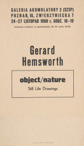 Hemsworth, Gerard / McKeever, Ian - 1980 - Galeria Akumulatory 2 Poznan