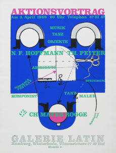 Peiter, Thomas /  Hoffmann, Niels Frédéric / Meyer-Rogge, Christiane - 1968 - Galerie Latin Hamburg (Aktionsvortrag)