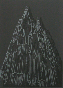 Warhol, Andy - 1985 - Galerie Hermann Wünsche (Andy Warhol - Der Dom zu Köln / Karte)