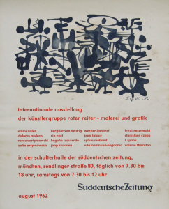 Anonym - 1962 - schalterhalle der süddeutschen zeitung münchen (internationale ausstellung der künstlergruppe roter reiter)
