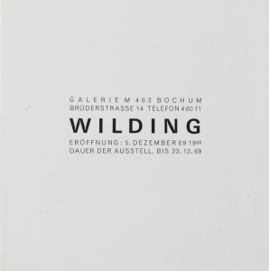 Wilding, Ludwig - 1969 - Galerie m Bochum (Einladung)