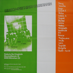 Kippenberger, Martin - 1984 - Galerie Six Friedrich München (Deutsch-Sprechende Galeristinnen)