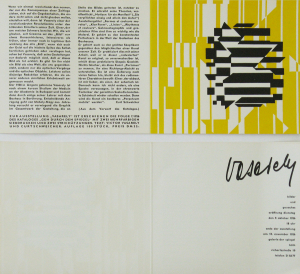 Vasarely, Victor - 1956 - Galerie Der Spiegel Köln (bilder und gouaches)