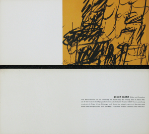 Mikl, Joseph - 1961 - Galerie Der Spiegel Köln (Einladung)