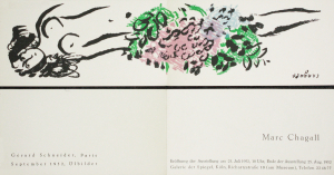 Chagall, Marc - 1952 - Galerie Der Spiegel Köln / Gérard Schneider Paris (Nu aux Fleurs / Fables de la Fontaine)