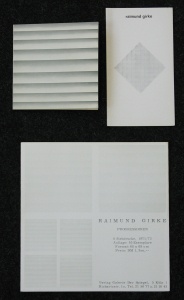 Girke, Raimund - 1970 - Galerie Der Spiegel Köln (Einladungen)