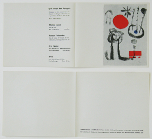 Miró, Joan - 1953 - Galerie Der Spiegel Köln (Joan Miró und André Masson. Neue Graphik)