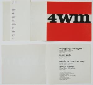Rainer, Arnulf - 1958 - Galerie Der Spiegel Köln (4 wm - vier wiener maler / invitation)