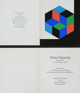 Vasarely, Victor - 1966 - Galerie Der Spiegel Köln (Einladung)